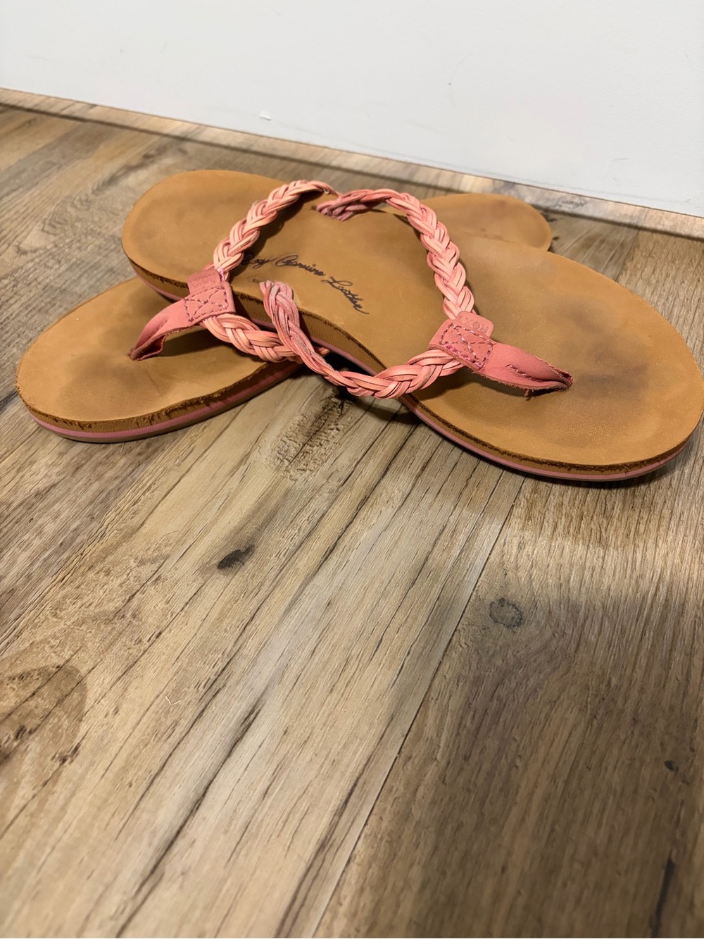 Roxy Braided Coral Pink Women's Flip Flop Sandals